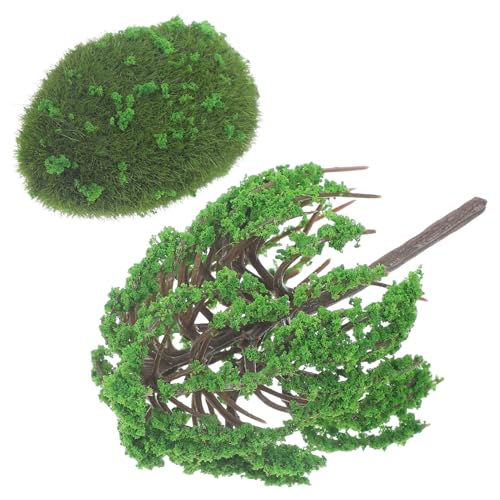 COSMEVIVI Simulationslandschaftsbaum Schuppenbäume DIY Puppenhausdekoration Architekturbaum Miniatur-Landschaftsbaum Modellbäume trainieren Zubehör für Puppenhäuser Baummodell Plastik Green von COSMEVIVI