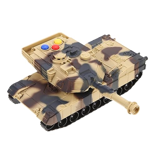 COSMEVIVI Simulierter Panzer Panzerspielzeug Tank Panzermodell Trägheitsauto Für Kinder Trägheitsspielzeugauto Technisches Spielzeug Lernspielzeug Spielzeug Für Trägheitspanzer Abs Yellow von COSMEVIVI