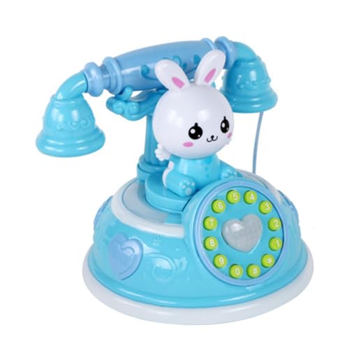 COSMEVIVI Simuliertes Telefon interaktives Handy Children Toys -Handyspielzeug Cartoon-Telefon- gefälschtes Telefon für Haushaltsgeräte Plastik Blue von COSMEVIVI