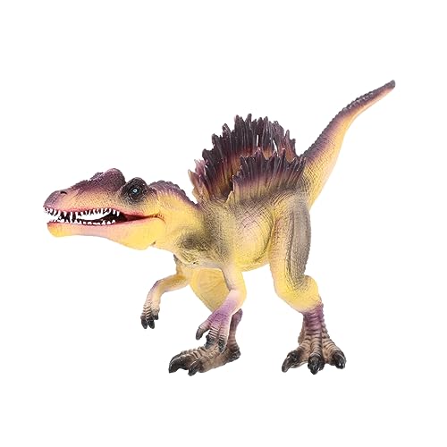 COSMEVIVI Spinosaurus-Modell Tierisches Lernspielzeug Wilde Tierfiguren Kinderspielzeug Wildtiermodell Miniaturdekoration Figuren Wohnkultur Simulierte Dinosaurier Mini-dekor Plastik Yellow von COSMEVIVI