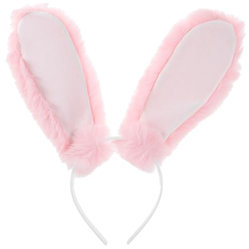 COSMEVIVI Stirnband Hasenohren Ausgestopfter Hase Party Kopfbedeckung Hasenohren Stirnband Osterhasen Kopfbedeckung Hasen Party Stirnband Hasenohren Haarreifen Party Kostüm von COSMEVIVI