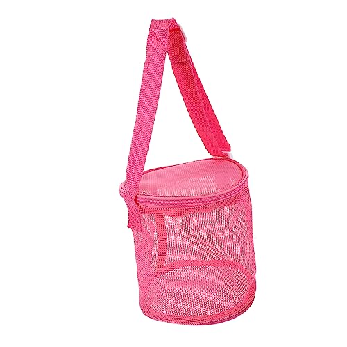 COSMEVIVI Strand Aufbewahrungstasche Strandtasche Kinder Faltbare Strandtasche Strandeimer für Kinder Mesh-Einkaufstasche für den Strand Mesh-Eimer Strandtasche mit großem Fassungsvermögen von COSMEVIVI