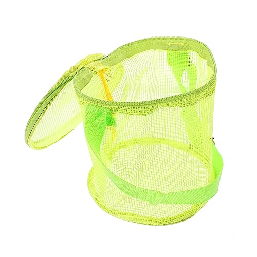 COSMEVIVI Strand Aufbewahrungstasche Strandtasche Netztasche für den Strand Mesh-Strandrucksack Sandsieb aufbewahrungssack Kinder Beach Bag Mesh-Eimer Spielzeugeimer für den Strand PVC Green von COSMEVIVI