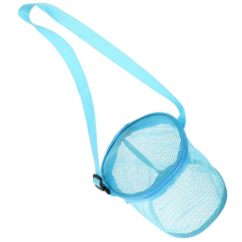 COSMEVIVI Strand Aufbewahrungstasche Strandtasche aus Mesh Strandstuhl tragbar aufbewahrungssack Kinder Strandtasche Kinder Strandversorgung Spielzeugeimer für den Strand PVC Sky-Blue von COSMEVIVI