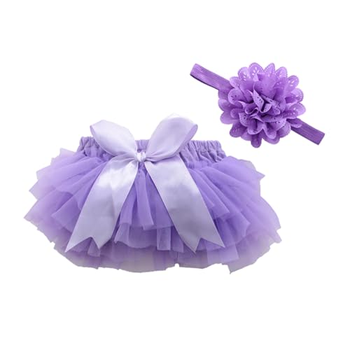 COSMEVIVI Tutu Rock Und Blumenhaarbandsatz Für ädchen Fotorequisiten Neugeborenen Birthday Outfit Größe L von COSMEVIVI