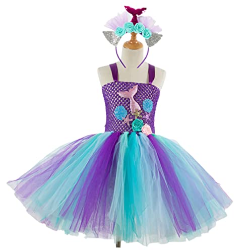 COSMEVIVI Tutu-rock Für Mädchen Tüllkleid Für Mädchen Kleid Für Kinder Mädchenrock Kleinkind Mädchen Tüllkleid Kleid Im Meerjungfrauen-stil Meerjungfrauenrock Für Kinder Kinderkostüm von COSMEVIVI