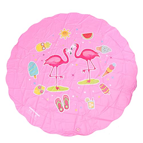 COSMEVIVI Wassersprühmatte für Kinder spritzmatte Kinder wasserspielzeug Kinder draußen Spielzeug Outdoor kinderbassin Wasserspielplatz Babyspielmatten Wassermatte Wassersprinklermatte Rosa von COSMEVIVI