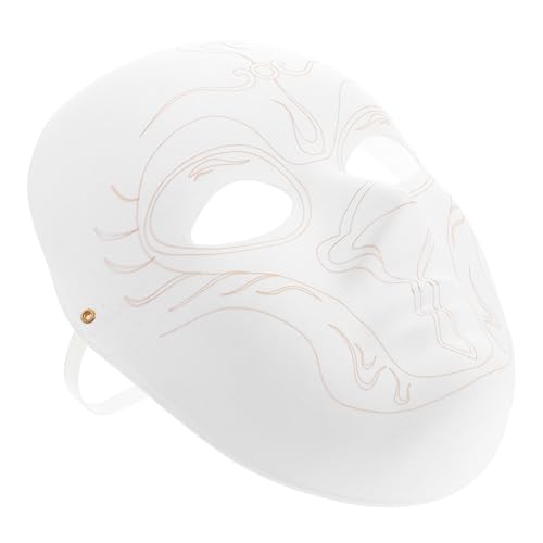 COSMEVIVI Zellstoff-Maske Makeup Bürsten Halloween-Maske aufkleber dekoration Gruselige Maske Pinsel Schminkpinsel faschingsmasken kinderschminke dekorative Masken einfache Maske Weiß von COSMEVIVI