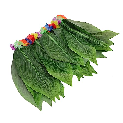 COSMEVIVI hawaiianisches Partykostüm Bekleidung Grasrock für Hula-Tänzerin Blumenkostüm tropischer Hula-Rock hawaii outfit hawaii kleidung hochzeitsdirndl Hawaii-Party blumenmuster rot von COSMEVIVI