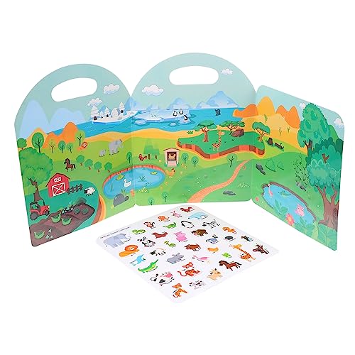 COSMEVIVI ruhiges kinderbuch Kinderbücher Aktivitätsbücher für Kinder Reiseaufkleber stickerheft Kinder stickerbücher für Kinder Stickerbuch für Kinder Spielzeug buchen beschichtetes Papier von COSMEVIVI