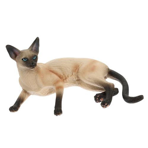 COSMEVIVI süße Katzenfiguren für den einzug Living Room Decoration Room Decor for falsches Katzendekor Katze Tiermodell Simulationskatzenverzierung kleine Katze schmücken Plastik von COSMEVIVI