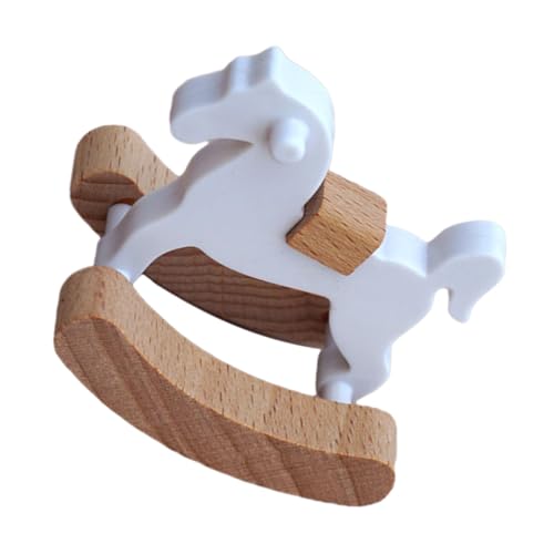 Kleines Holzpferd Mini-spielzeugpuppe Ittle Puppenmöbel Pferdespielzeug Miniatur Puppenhaus Fahrt Babyspielzeug Kleine Pferde Bausatz Puppenhäuser Mini-deko-schaukelpferd Holz. s COSMEVIVI von COSMEVIVI