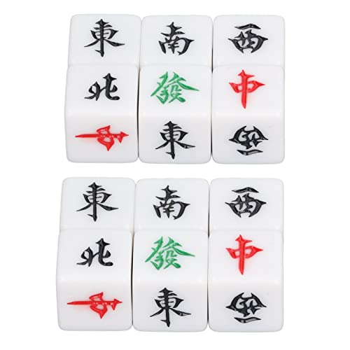 COSMICROWAVE 12er-Pack Gerichtete Mahjong-Würfel – Langlebige, wasserdichte Kunststoffwürfel Für Brettspiele Und Mahjong-Enthusiasten von COSMICROWAVE