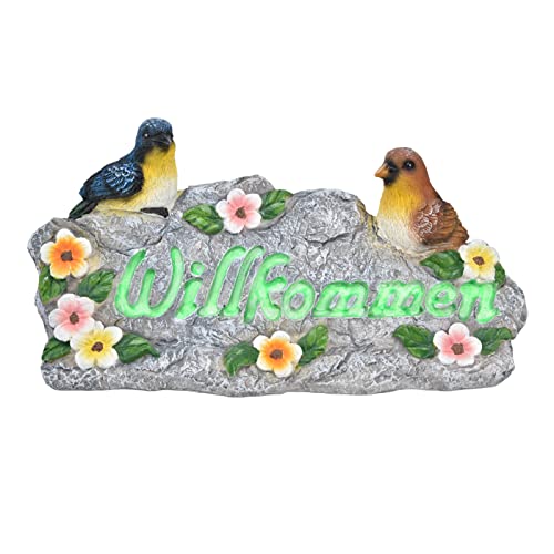 COSMICROWAVE Vogelfiguren, Vogelgartenstatue, feine Schnitzerei mit leuchtenden Farben und lebendigen Details, Schreibtisch-Heimdekoration und Verblassen von COSMICROWAVE