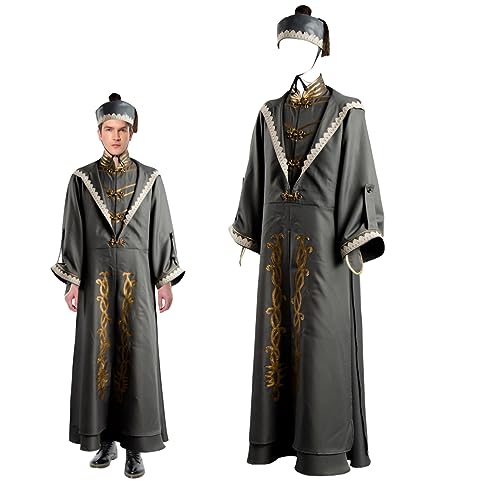 COSMOVIE Anime Deluxe Kostüm Erwachsene Herren Mr. Wizard Rollenspiel Halloween Cosplay Kostüme, Braun, XL von COSMOVIE