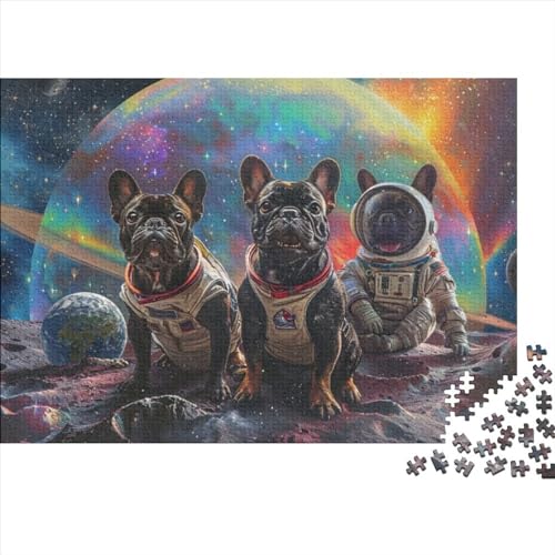 French Bulldog 1000 Teile Puzzlepuzzle 1000 Teile Erwachsene Impossible Puzzle Erwachsenenpuzzle Ab 14 Jahren 1000pcs (75x50cm) von COSSKY