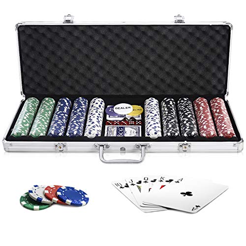 COSTWAY Pokerset mit 500 Laser-Chips | Pokerkoffer Alu | Pokerchips | Poker Komplett Set | Pokerkoffer mit Tuch /2 Pokerdecks COSTWAY Pokerset mit 500 Laser-Chips | Pokerkoffer Alu | Pokerchips | Poker Komplett Set | Pokerkoffer mit Tuch /2 Pokerdecks von COSTWAY