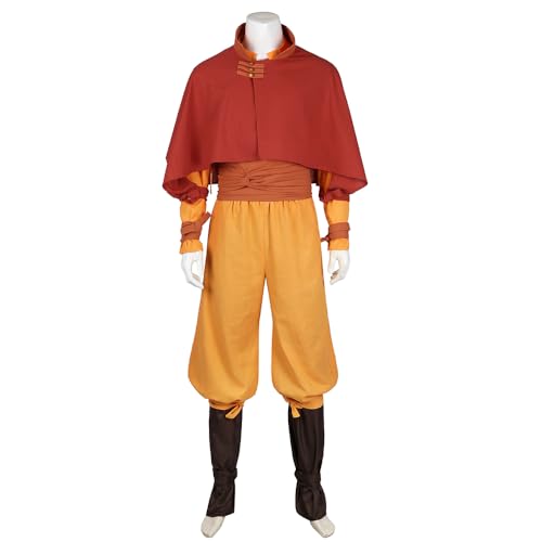 COSUNION Aang Airbender-Kostüm für Herren, Aang-Kostüm, Halloween-Kostüm (komplettes Set, L) von COSUNION