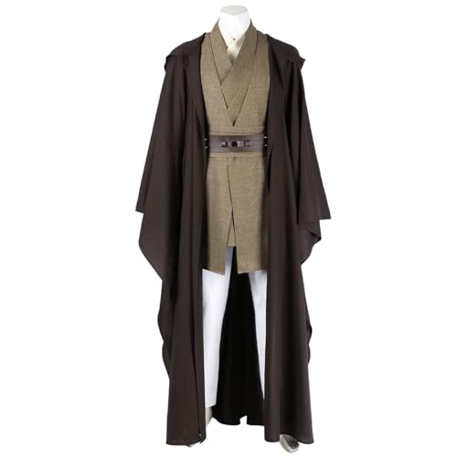 COSUNION Windu-Kostüm für Herren, Streitkolben, Windu-Umhang, Halloween-Kostüm, Mace Windu (komplettes Set, L) von COSUNION