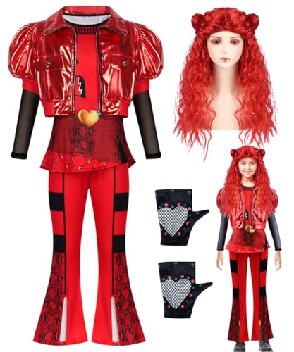 COYBTO The Rise of Red Kostüm, Rotes Rise of Red Kostüm mit Jacke, Shirt, Hose und Perücke, Geschenk für Mädchen, Rotes Faschingskostüme für Karneval Cosplay COYBTO The Rise of Red Kostüm, Rotes Rise of Red Kostüm mit Jacke, Shirt, Hose und Perücke, Geschenk für Mädchen, Rotes Faschingskostüme für Karneval Cosplay von COYBTO