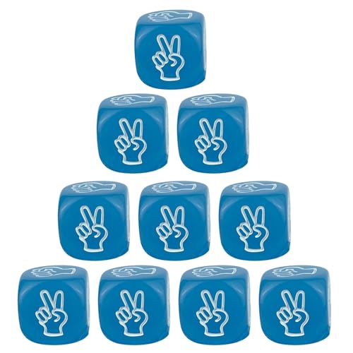 CPAOWEHF 10Pcs Acryl Party Spiel Würfel Party Brettspiel Würfel Unterhaltung Spiel Requisiten Party Siebe Finger Ratespiel Würfel von CPAOWEHF