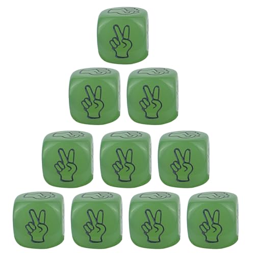 CPAOWEHF 10Pcs Acryl Party Spiel Würfel Party Brettspiel Würfel Unterhaltung Spiel Requisiten Party Siebe Finger Ratespiel Würfel von CPAOWEHF