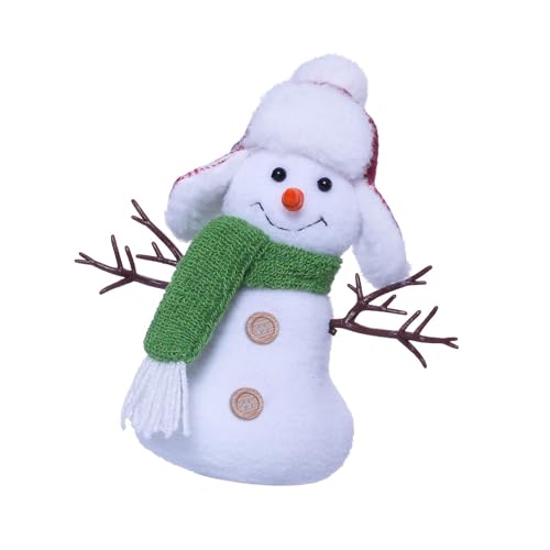 CPAOWEHF Cartoon Schal Und Schneemann Figur Plüsch Spielzeug Festival Schneemann Gefüllte Puppen Winter Weihnachten Desktop Regale Dekore von CPAOWEHF