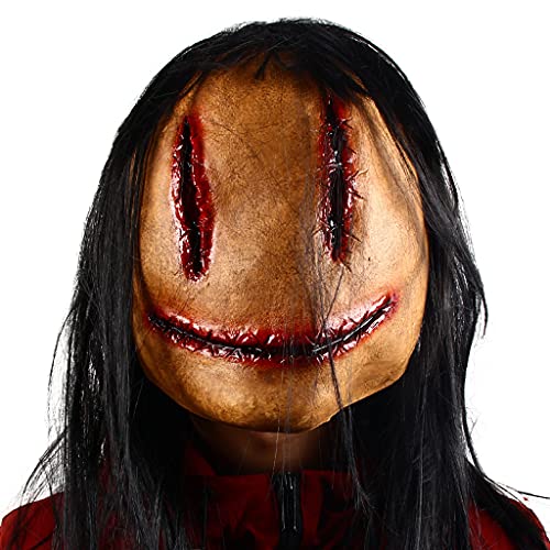 CPAOWEHF Horror Plasma (ohne Hut) Halloween Horror Maskerade Festival Party Cosplay Full For Head Face Haunted House Novelty Halloween Kopfbedeckung Dekoration Supplies von CPAOWEHF