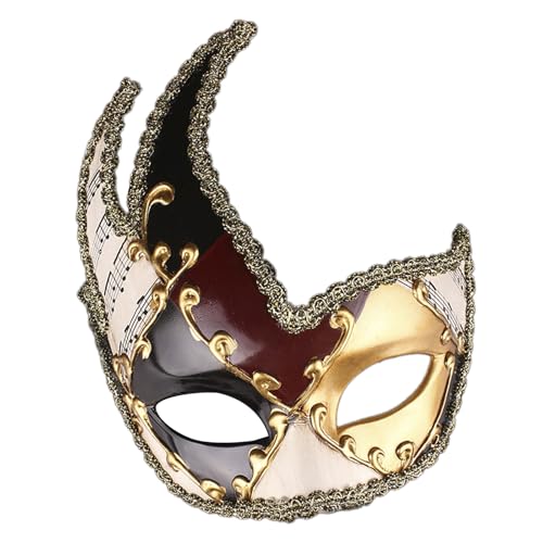 CPAOWEHF Mardi Gras Maske Aus Kunststoff Mit Gesichtsbedeckung Atmungsaktiv Bequem Für Halloween Weihnachtsfeier von CPAOWEHF