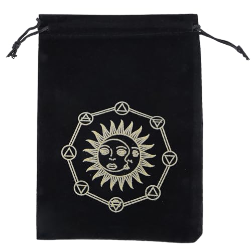 CPAOWEHF Tarot Aufbewahrungstasche Brettspielkarten Kleines Paket Mit Kordelzug Hexe Wahrsagerei Kristall Verpackungsbeutel Schmuckverpackungsbeutel von CPAOWEHF