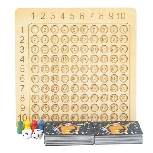 1x1 Lernen, Multiplikationsbrett, Multiplikationsbrettspiel, 1x1 Lernen Spiel, Multiplikationsbrett für Grundschüler Einmaleins, Brettspiel Multiplication Board, für Mathematik Zu Lernen von CPRNQY