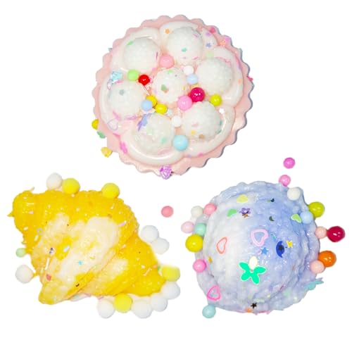 3 Stück Taba Squishy, Fufu Squishy, Squishy Toy, Stressabbau Taba Squishy Quetschspielzeug, Erdbeerkuchen, Croissant Squishy-Spielzeug Süße Weiche Quetschspielzeuge (Zufällige Farbe) von CPRNQY