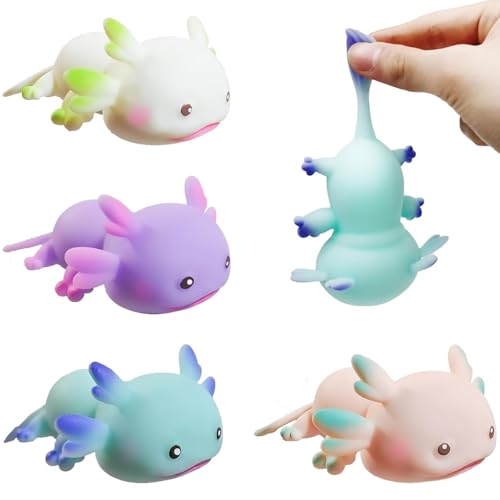 4 Stück Fufu Squishy, Axolotl, Axolotl Squishy, Axolotl Spielzeug, Squishy Stressabbau Axolotl Spielzeug für Kinder and Erwachsene Stressabbau Spielzeug von CPRNQY