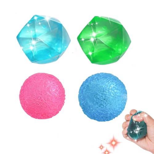 4 Stück Quetschball, Antistressball Kinder, Antistressball Kinder und Erwachsene, Diamonds Squeeze Squishy Anti Stress Bälle, Antistress Quelle Sensorische Stressball, Stress Spielzeug, Stressball von CPRNQY