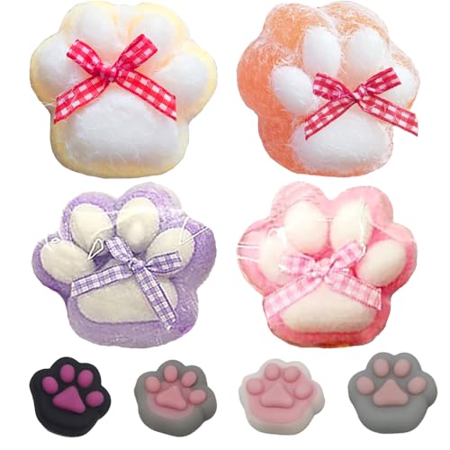 8 Stück Cat Paw Squeeze Toy, Cat Paw Squeeze Toy, Fufu Squishy, Soft Cat Paws Toy sensorisches Spielzeug, Taba Squishy Zum Stressabbau, Mädchen Und Jungen Zum Entspannen von CPRNQY