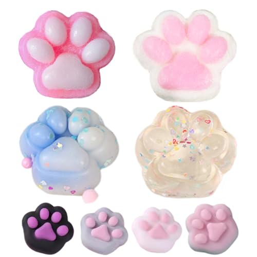 8 Stück Cat Paw Squishy, Taba Squishy Paw, Katzenpfoten Squishy, Fufu Squishy, Katzenpfoten, Süße Katzenpfote Mit Langsamer Rückfederung, Cat Paw Squeeze Spielzeug für Stressabbau（Zufällige Farbe） von CPRNQY