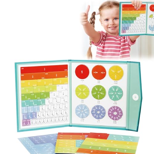 Bruchrechnen Material, Bruchrechnen, Brüche Magnetisch, Arithmetisches Lernspielzeug, Montessori Mathematisches Spielzeug Für Mathe Bruchrechnung Klassen, Ausbildung, Interaktives Set für Homeschool von CPRNQY