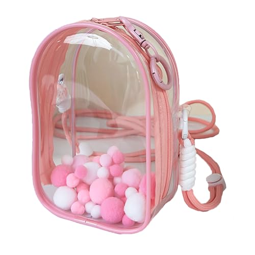 Puppe Case, Puppe Tasche, Schutzhülle, Pinke Umrandung, 10x5x15cm Transparente Tasche Für Sammlerstücke Und Accessoires, Ideal Für Reisen Und DIY-Projekte Puppe Case, Puppe Tasche, Schutzhülle, Pinke Umrandung, 10x5x15cm Transparente Tasche Für Sammlerstücke Und Accessoires, Ideal Für Reisen Und DIY-Projekte von CPRNQY
