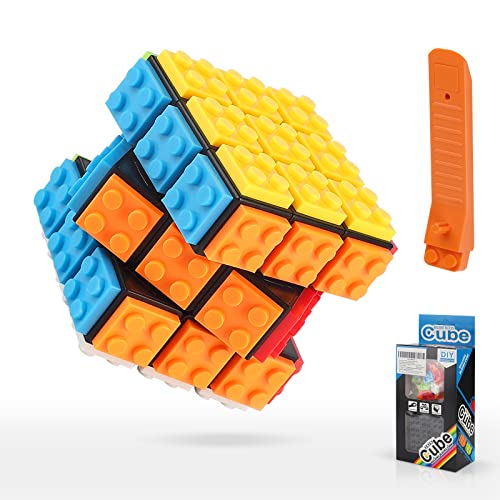 CPROSP Zauberwürfel Cube 3x3 Brick, Würfel Puzzle Cube mit Disassembler für Anfänger und Sammler, Schwarz von CPROSP