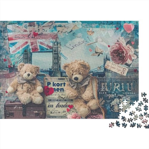 1000 Stück Puzzles London Bears Puzzlespiele Für Erwachsene Die Beste Aktivität Für Spieleabend 1000pcs (75x50cm) von CPXSEMAZA