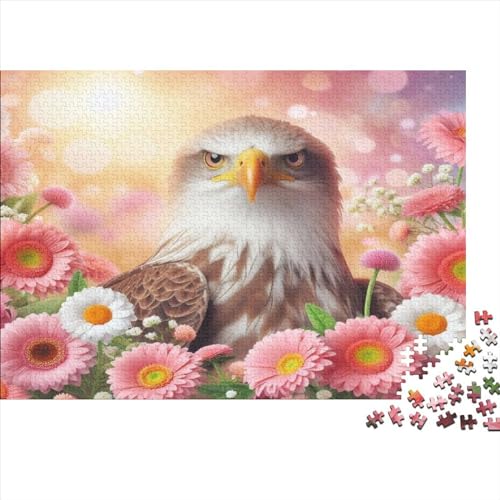 1000 Teile Erwachsenenpuzzle Cute Falcon 1000 Teile Holzpuzzle - Einzigartige, Ungewöhnliche Puzzles Mit Geformten Teilen 1000pcs (75x50cm) von CPXSEMAZA