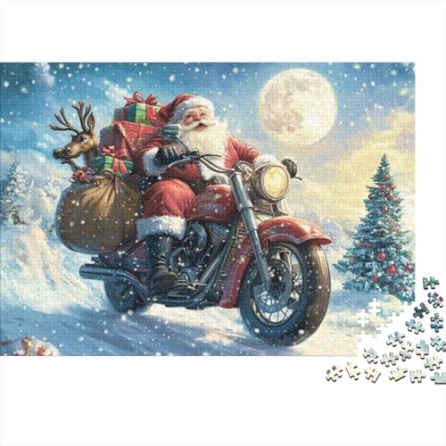 1000 Teile Erwachsenenpuzzle Merry Chrismas 1000 Teile Holzpuzzle - Einzigartige, Ungewöhnliche Puzzles Mit Geformten Teilen 1000pcs (75x50cm) von CPXSEMAZA