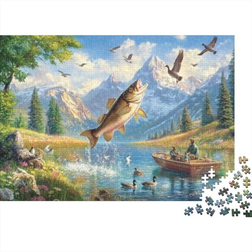 1000 Teile Erwachsenenpuzzle Sea ​​bass 1000 Teile Holzpuzzle - Einzigartige, Ungewöhnliche Puzzles Mit Geformten Teilen 1000pcs (75x50cm) von CPXSEMAZA