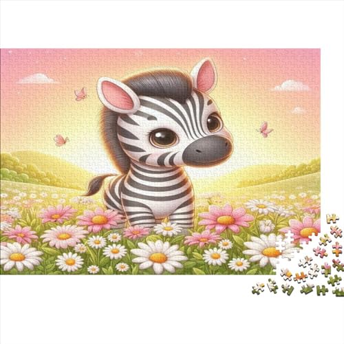 1000 Teile Puzzle, Spiele Puzzle Für Erwachsene Und Kinder, Cute Little Zebra Puzzle, 1000-teiliges Puzzle Geschenk 1000pcs (75x50cm) von CPXSEMAZA