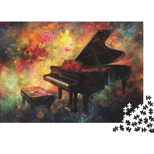 1000 Teile Puzzle, Spiele Puzzle Für Erwachsene Und Kinder, Flowers Piano Puzzle, 1000-teiliges Puzzle Geschenk 1000pcs (75x50cm) von CPXSEMAZA