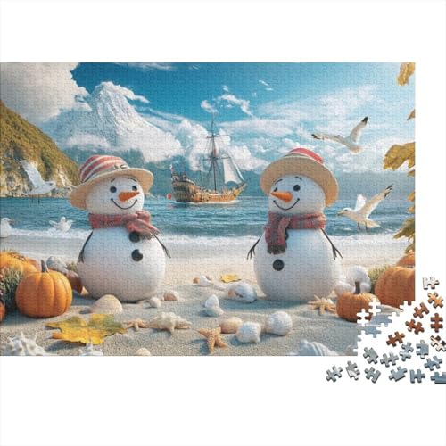 1000 Teile Puzzle Für Erwachsene Beach Snowman Puzzle Für Erwachsene, Holzpuzzle, Erwachsene Und Kinder 1000pcs (75x50cm) von CPXSEMAZA