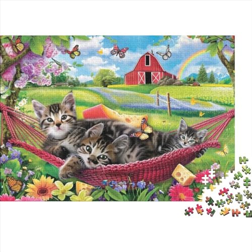 1000 Teile Puzzle Für Erwachsene Cute Kitten Puzzle Für Erwachsene, Holzpuzzle, Erwachsene Und Kinder 1000pcs (75x50cm) von CPXSEMAZA