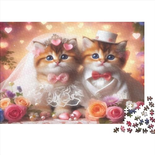 1000 Teile Puzzle Für Erwachsene Kitten Couple Puzzle Für Erwachsene, Holzpuzzle, Erwachsene Und Kinder 1000pcs (75x50cm) von CPXSEMAZA