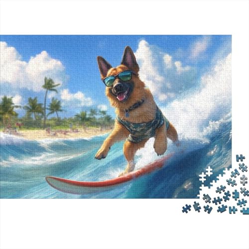 1000 Teile Puzzle Für Erwachsene Surf Dog Puzzle Für Erwachsene, Holzpuzzle, Erwachsene Und Kinder 1000pcs (75x50cm) von CPXSEMAZA