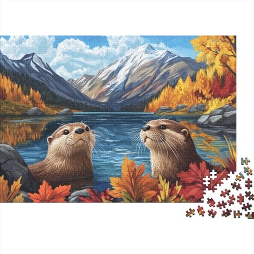 1000 Teile Puzzle Für Erwachsene Two Otters Puzzle Für Erwachsene, Holzpuzzle, Erwachsene Und Kinder 1000pcs (75x50cm) von CPXSEMAZA